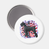 Giant Schnauzer Patriot Magnet (Vorderseite/Rückseite)