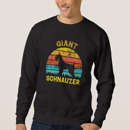 Giant Schnauzer Retro Vintage Schnauzer Dog Sunset Sweatshirt (Vorderseite)