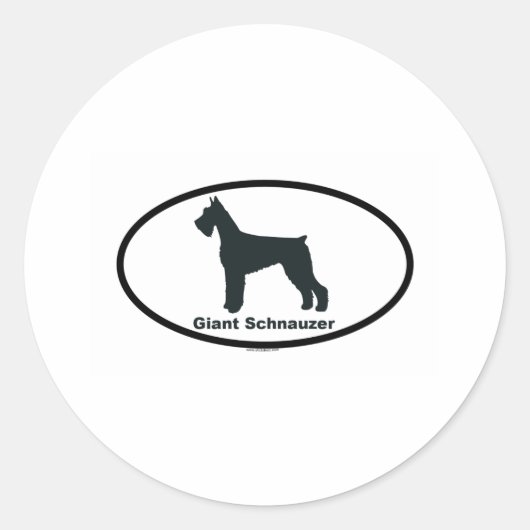 Giant Schnauzer Runder Aufkleber (Vorderseite)