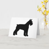 Giant Schnauzer (schwarz) Karte (Gelbe Blume)