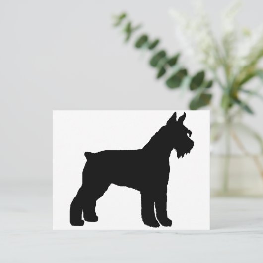Giant Schnauzer (schwarz) Postkarte (Stehend Vorderseite)