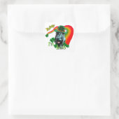 Giant Schnauzer St Patricks Day Quadratischer Aufkleber (Tasche)