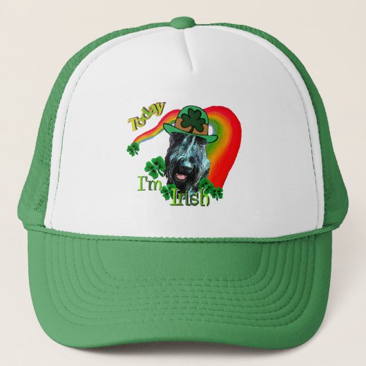 Giant Schnauzer St Patricks Day Truckerkappe (Vorderseite)