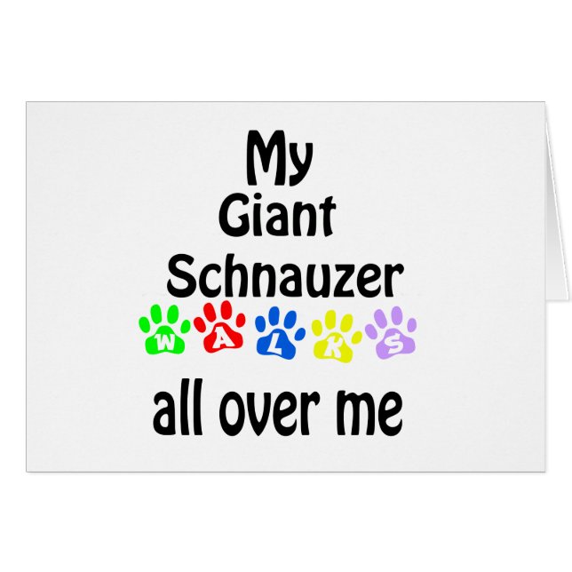 Giant Schnauzer Walks Design (Vorderseite (Horizontal))