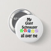 Giant Schnauzer Walks Design Button (Vorne & Hinten)