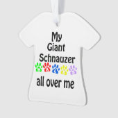 Giant Schnauzer Walks Design Ornament (Vorderseite)