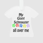 Giant Schnauzer Walks Design Ornament (Rückseite)