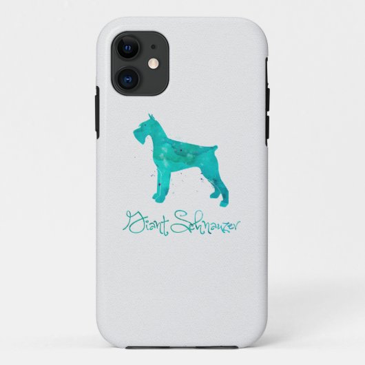 Giant Schnauzer Watercolor Design Case-Mate iPhone Hülle (Rückseite)