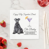 Giant Schnauzer Wedding Signature Drink Napkins Serviette (Beispiel)