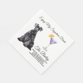 Giant Schnauzer Wedding Signature Drink Napkins Serviette (Ecke)