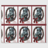 Giant Schnauzer Weihnachten Geschenkpapier (Flach)