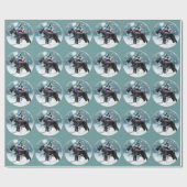 Giant Schnauzer Weihnachten Geschenkpapier (Flach)