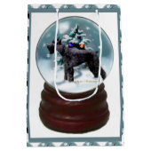 Giant Schnauzer Weihnachten Mittlere Geschenktüte (Rückseite)