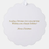 Giant Schnauzer Weihnachten Ornament Karte (Rückseite)