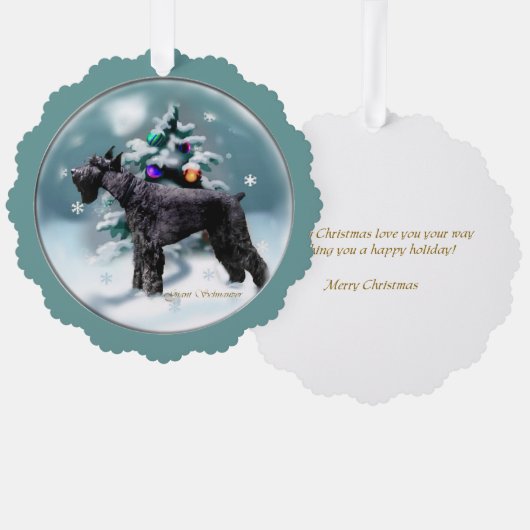 Giant Schnauzer Weihnachten Ornament Karte (Vorderseite/Rückseite)