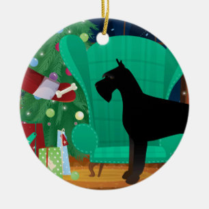 Giant Schnauzer Weihnachts-Geschenk Keramik Ornament