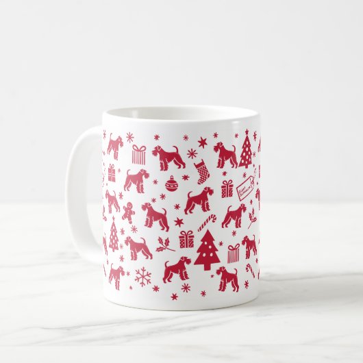 Giant Schnauzer Weihnachtsdesign Kaffeetasse (Vorderseite Links)