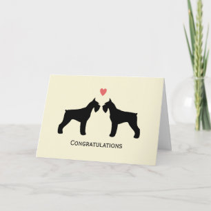 Giant Schnauzers Hochzeitsgratulation Karte