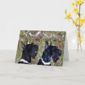 Giant Schnauzers Karte (Gelbe Blume)