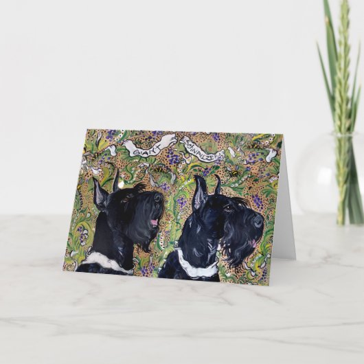 Giant Schnauzers Karte (Vorderseite)