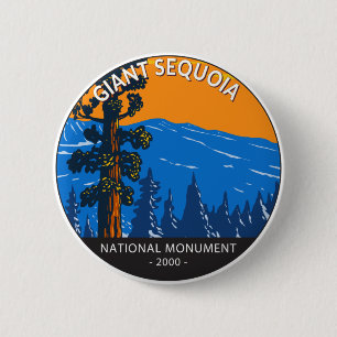 Giant Sequoia National Monument Kalifornien Vintag Button