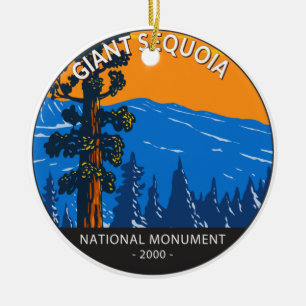 Giant Sequoia National Monument Kalifornien Vintag Keramik Ornament