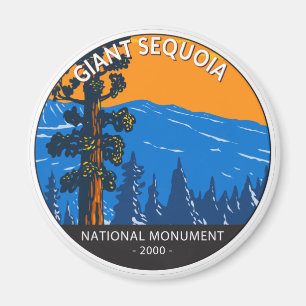 Giant Sequoia National Monument Kalifornien Vintag Magnet