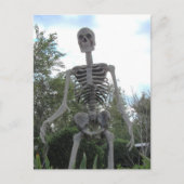 Giant Skeleton Halloween Postcard Postkarte (Vorderseite)