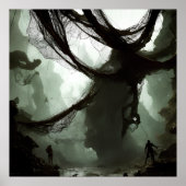 Giant Spider Entanglement Fantasy Art Poster (Vorne)