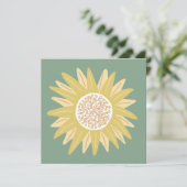 Giant Sunflower Einladung (Stehend Vorderseite)