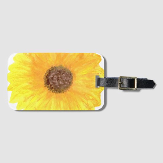 Giant Sunflower  Luggage Tag Gepäckanhänger (Vorderseite (Horizontal))