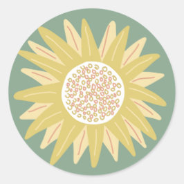 Giant Sunflower Runder Aufkleber