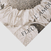Giant Sunflowers Sepia Brown Texture Art Script Seidenpapier (Ausschnitt)