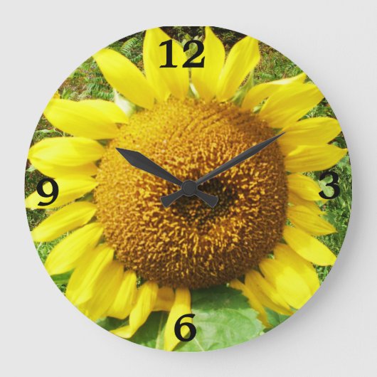 GIANT SUNFLOWUhr Große Wanduhr (Vorderseite)
