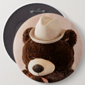 Giant Teddy Bear und Hat Button (Vorne & Hinten)