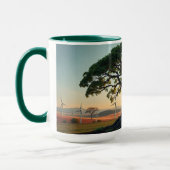 Giant Tree in a Wind Farm Landscape View Tasse (Links)