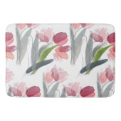 Giant Tulips in Korallen und Mauve Clear Image Badematte (Vorderseite)