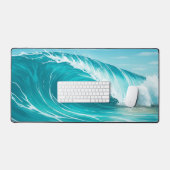 Giant Wave in the Blue Ocean Schreibtischunterlage (Tastatur & Maus)