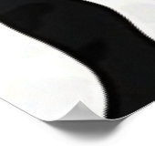 Giant Wavy Zebra Print Graphic Poster (Ecke)