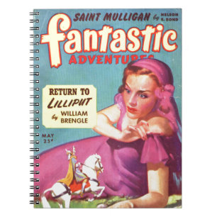 Giantess in einem Lavendel Kleid Notizblock