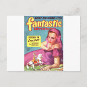 Giantess in einem Lavendelkleid Postkarte (Vorderseite)