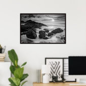 Giants Causeway B&W Poster (Heimbüro)