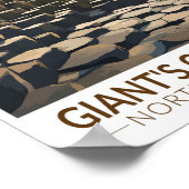 Giant's Causeway Nordirland Illustration Poster (Ecke)