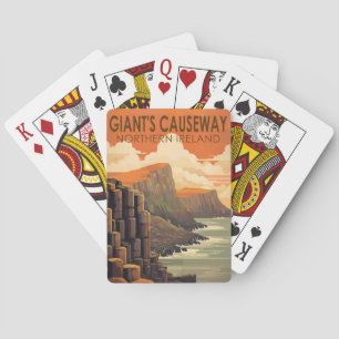 Giants Causeway Nordirland Reise Vintage Spielkarten