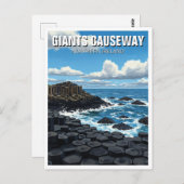 Giants Causeway Nordirland Travel Postkarte (Vorne/Hinten)