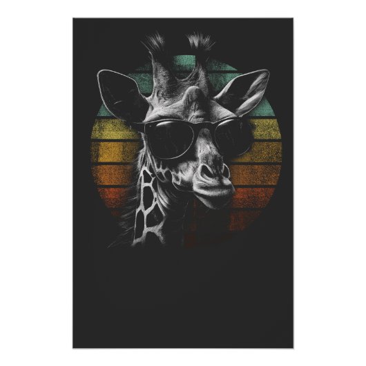 Giaraffe retro style poster (Vorderseite)