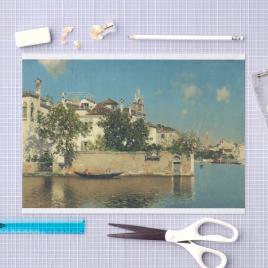 Giardino del Palazzo Vendramin in Venedig Seidenpapier (Handwerk)