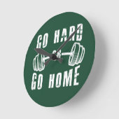 Gib alles oder geh nach Hause Runde Wanduhr (Winkel)