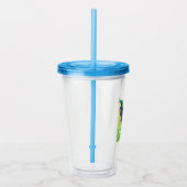 Gib Batman nie auf, der mit Grafik läuft Acryltrinkbecher (Rechts)