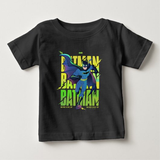 Gib Batman nie auf, der mit Grafik läuft Baby T-shirt (Vorderseite)
